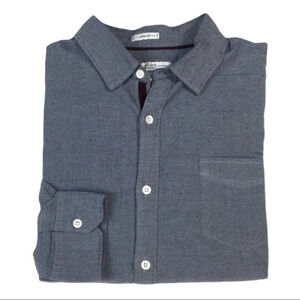 BF351 Mens Paper Denim & Cloth Slim Fit Button Down Shirt L